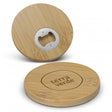 Bamboo Bottle Opener Coaster - Round - Branding Evolution