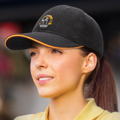 Black Swift Cap with Coloured Trim - Branding Evolution