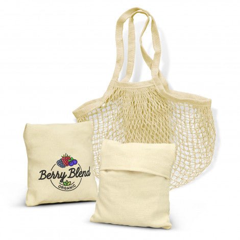 Cotton Mesh Foldaway Tote Bag - Branding Evolution