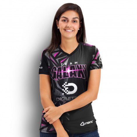 Custom Womens Sports V-Neck T-Shirt - Branding Evolution