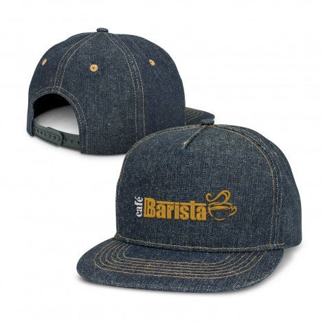 Denim Flat Peak Cap - Branding Evolution