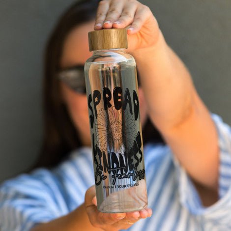 Eden Glass Bottle with Bamboo Lid - Branding Evolution