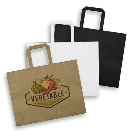 Large Flat Handle Paper Bag Landscape - Branding Evolution