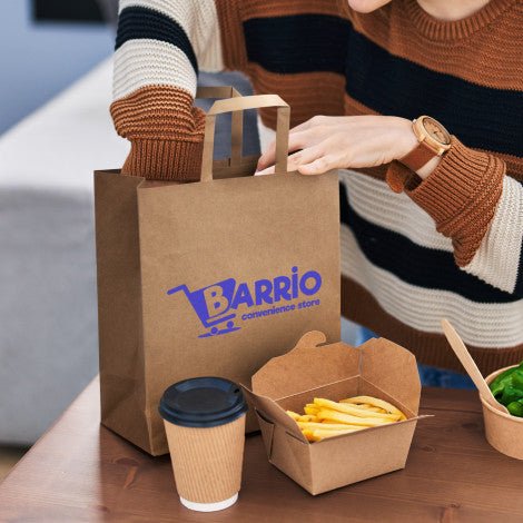 Large Flat Handle Paper Bag Portrait - Branding Evolution