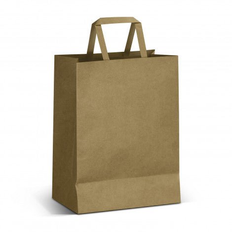 Large Flat Handle Paper Bag Portrait - Branding Evolution