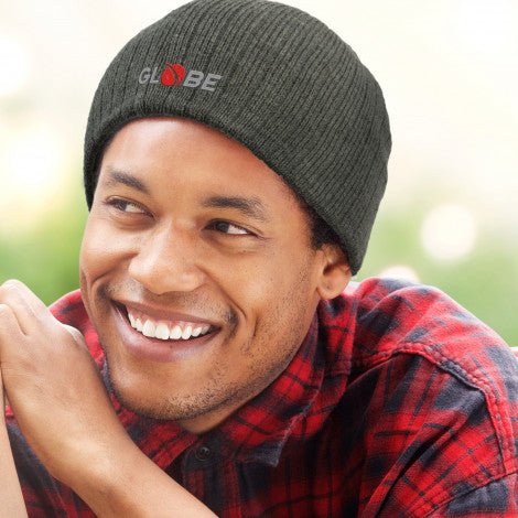 Nebraska Heather Cable Knit Beanie - Branding Evolution