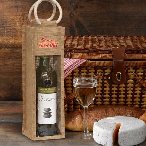 Serena Jute Wine Carrier - Branding Evolution