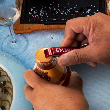 Snappy Metal Bottle Opener Key Ring - Branding Evolution