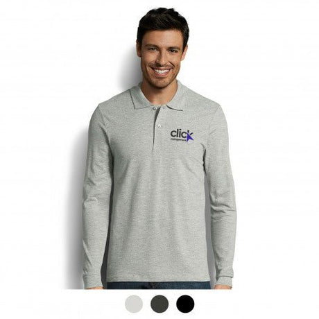 SOLS Perfect Men's Long Sleeve Polo - Branding Evolution
