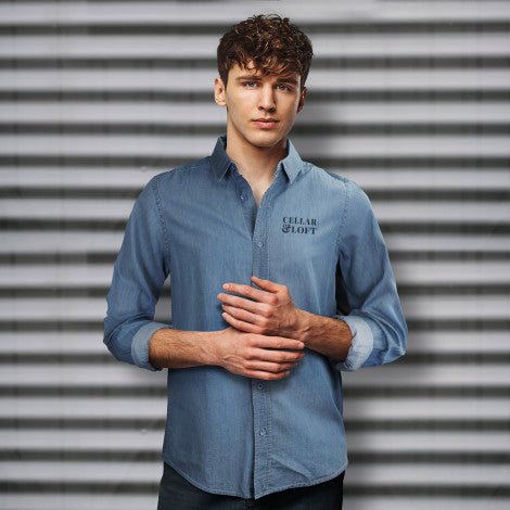 TRENDSWEAR Chester Men's Denim Shirt - Branding Evolution