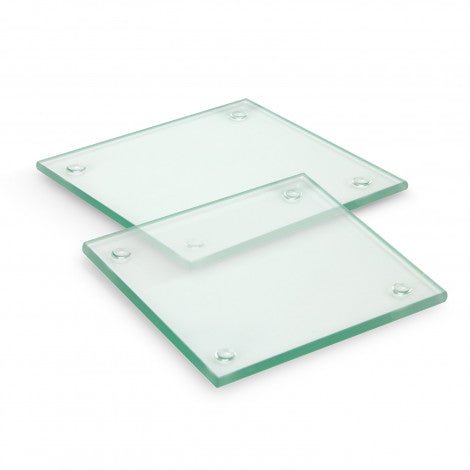 Venice Glass Coaster Set of 2 - Square - Branding Evolution