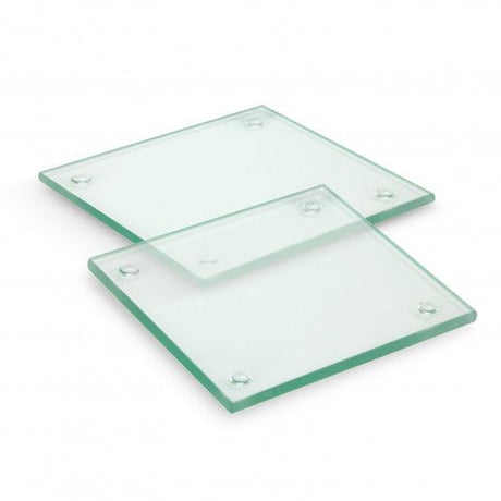 Venice Glass Coaster Set of 2 - Square - Branding Evolution