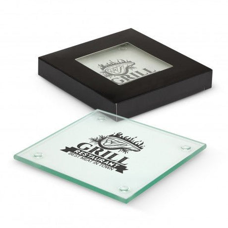 Venice Glass Coaster Set of 2 - Square - Branding Evolution