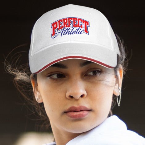 White Swift Cap with Coloured Trim - Branding Evolution