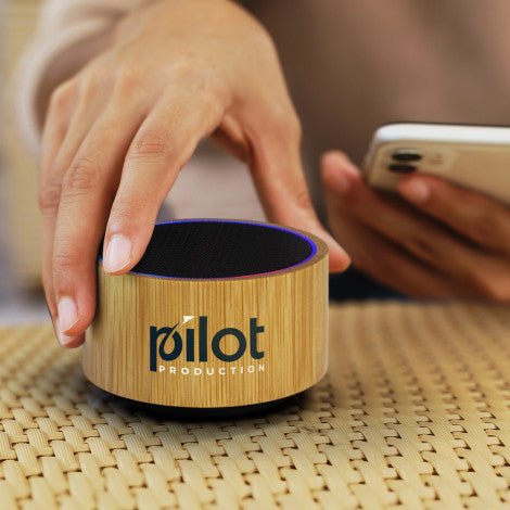 Bamboo Bluetooth Speaker - Black - Branding Evolution