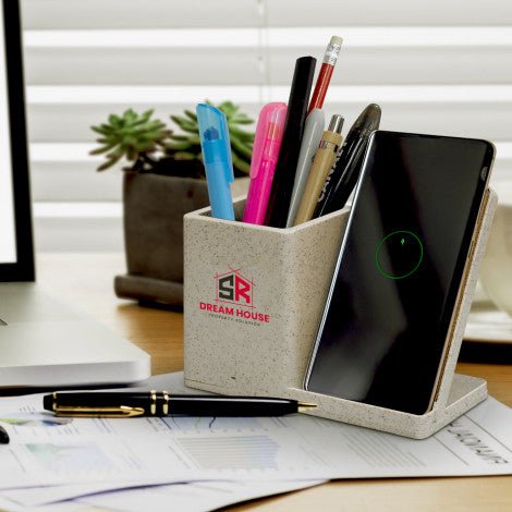 NATURA Oaken Wireless Charger Desk Caddy - Branding Evolution