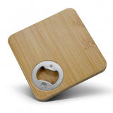 Bamboo Bottle Opener Coaster - Square - Branding Evolution
