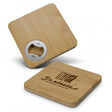 Bamboo Bottle Opener Coaster - Square - Branding Evolution