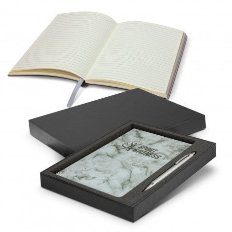 Marble Notebook and Pen Gift Set - Branding Evolution