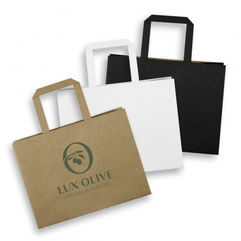 Medium Flat Handle Paper Bag Landscape - Branding Evolution