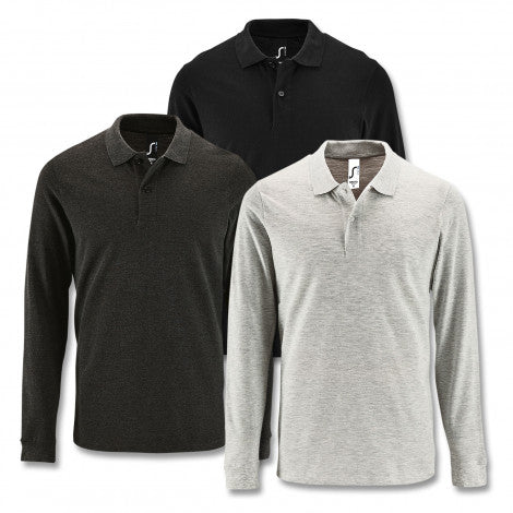 SOLS Perfect Men's Long Sleeve Polo - Branding Evolution