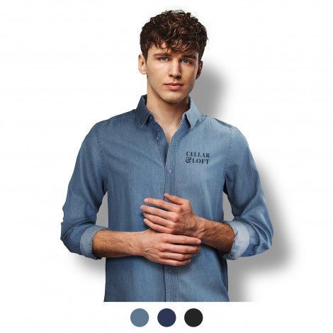 TRENDSWEAR Chester Men's Denim Shirt - Branding Evolution