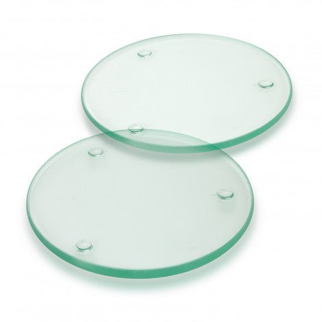 Venice Glass Coaster Set of 2 - Round - Branding Evolution