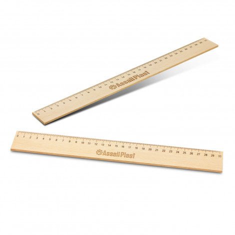 Wooden 30cm Ruler - Branding Evolution